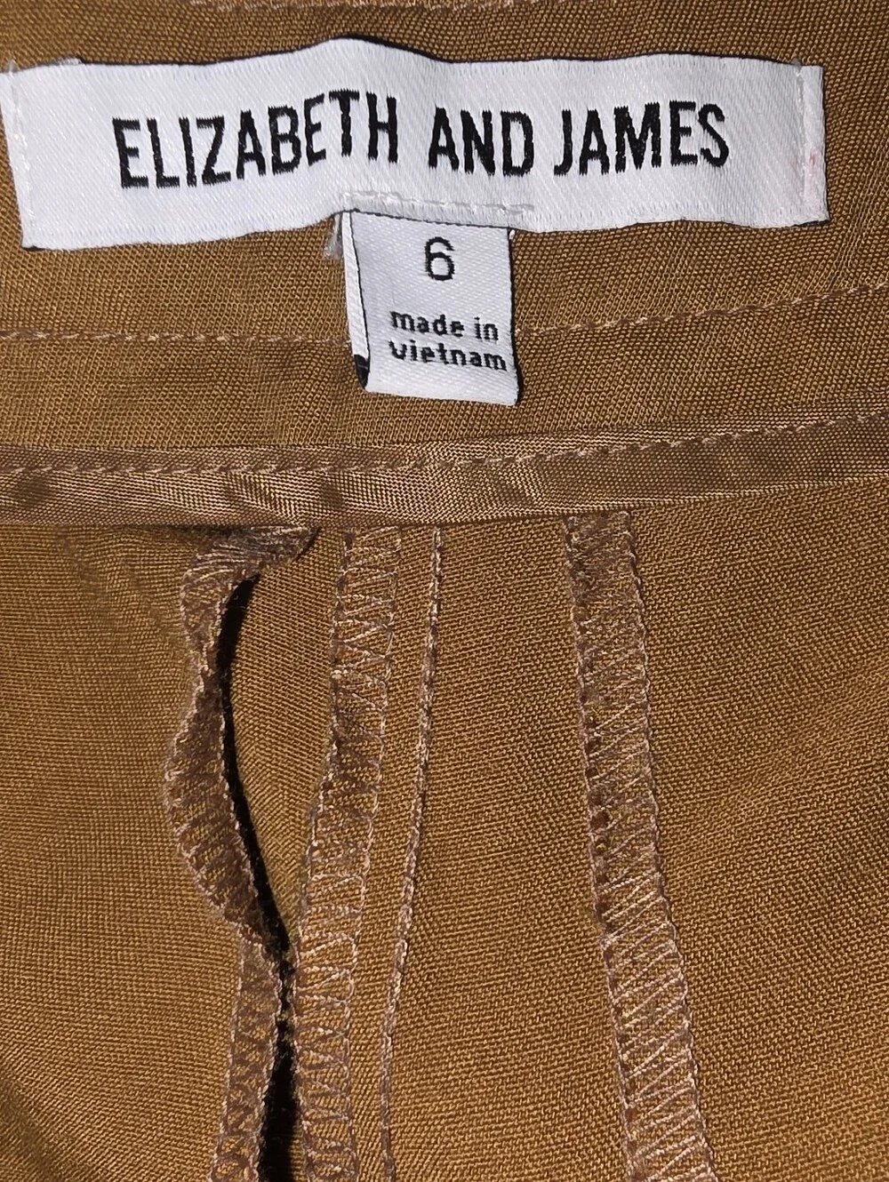 Elizabeth and James Pleated High Waist Cuffed Trousers Size 6 - Picture 3 of 4